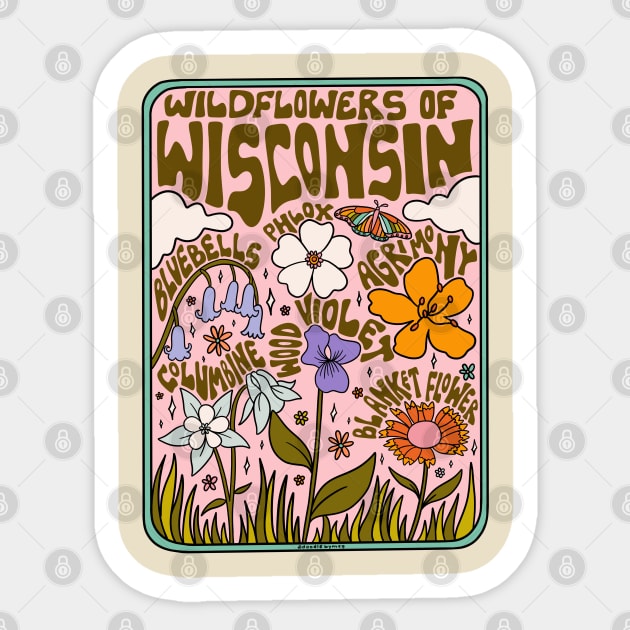 Wisconsin Wildflowers Sticker by Doodle by Meg